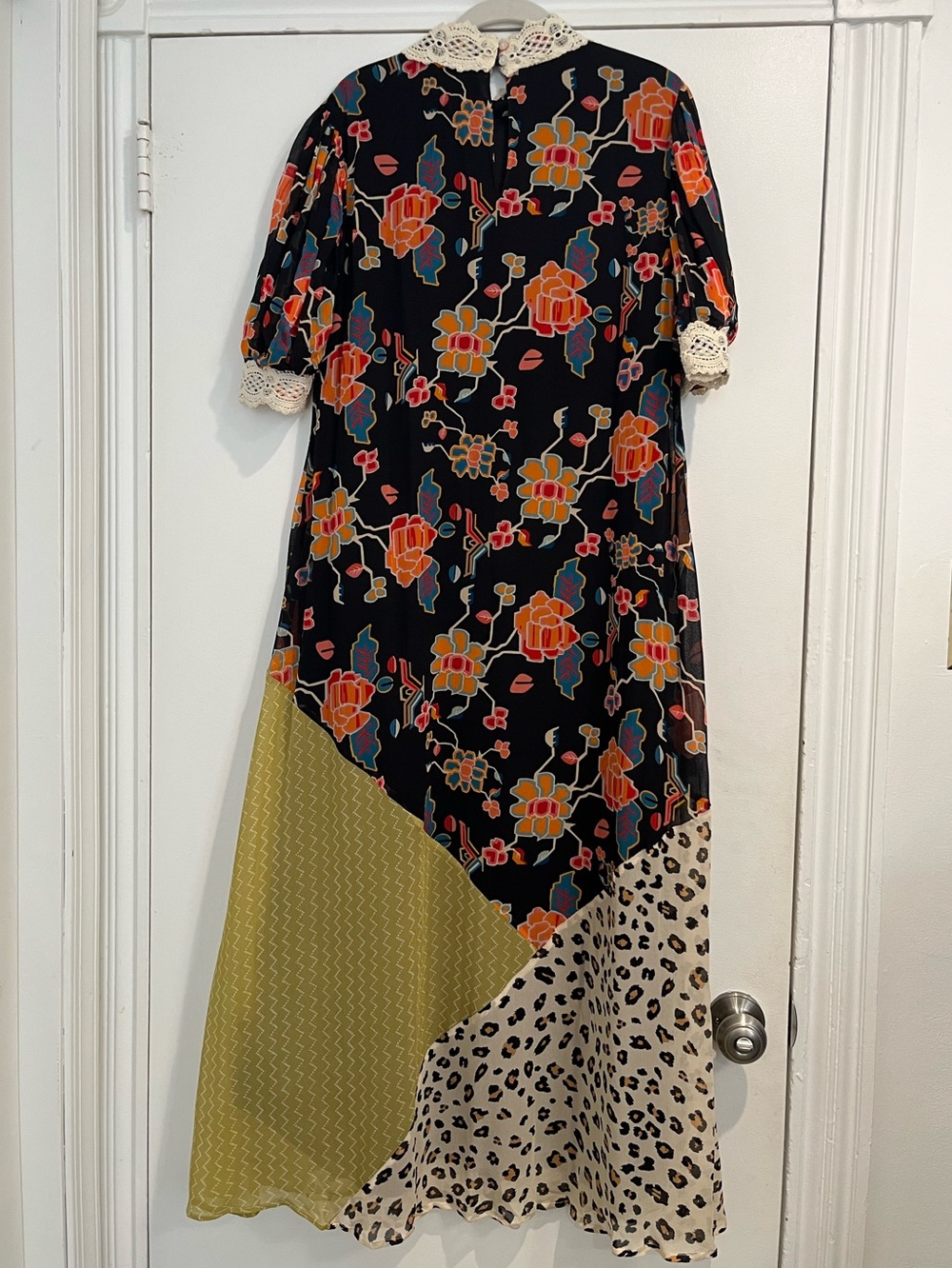Anthropologie Verb by Pallavi Singhee Soniya Black Floral Maxi Dress Sz. M NWT - Picture 4 of 10